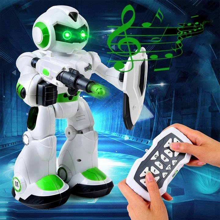 Robot Zdalnie Sterowany Gestem Dłoni + Pilot Muzyka Światło Tańczy Strzela