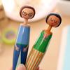 5Pcs/bag Stationery Ballpoint Pen Cartoon Doll Pen New Neutral Pen