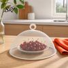 Tapa Redonda Metálica para Alimentos, Protector de Malla Fina, Cúpula Metálica Resistente para Pasteles al Aire Libre con Asa, Carpa de Malla a Prueba de Polvo para Barbacoa Picnic Ligera