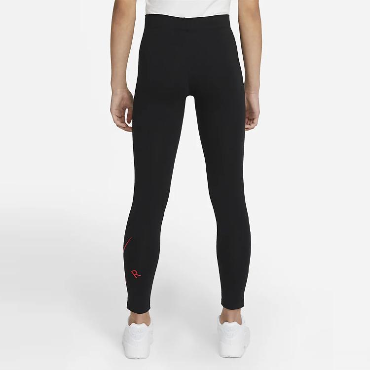 Nike Kids  Knit Sports Pants Color Block Logo Tight Training Fitness Pants Kids Pants Black DA1130-011