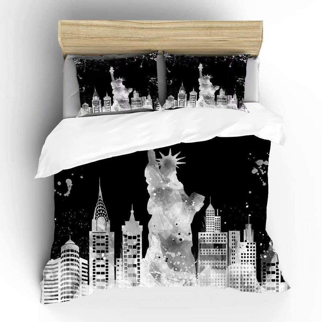Statue Of Liberty Duvet Cover Set For Teens Adults Lightweight Down Quilt Covers Room Decor 2 Pillowcases 1 Duvet Cover No Quilt