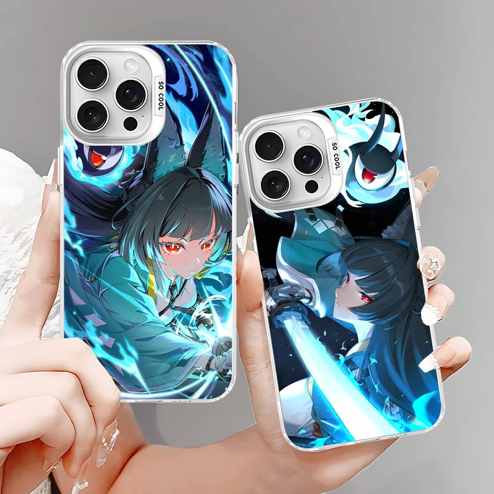 Hoshimi Miyabi ZZZ Phone Case For IPhone 17 16 15 14 13 12 11 Pro Max Plus Color Silver Cover