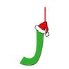 1Pcs Christmas Decoration Green Letter Hanging Christmas Tree Pendant Ornament for Home Decor Navidad New Year 2026 Accessories