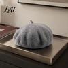 Slouchy Artist Hat Women Wool Beret Hat Elegant Classic Solid Color Winter Daily Casual Wear Accessory Cap Soft Breathable Blend Headwear for Ladies