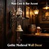 Medieval Crusader Doorbell Gothic Retro Cross Knight Decorative Entry Bell Weather Resistant Outdoor Wall Ornament for Man Cave Bar Porch Castle Home