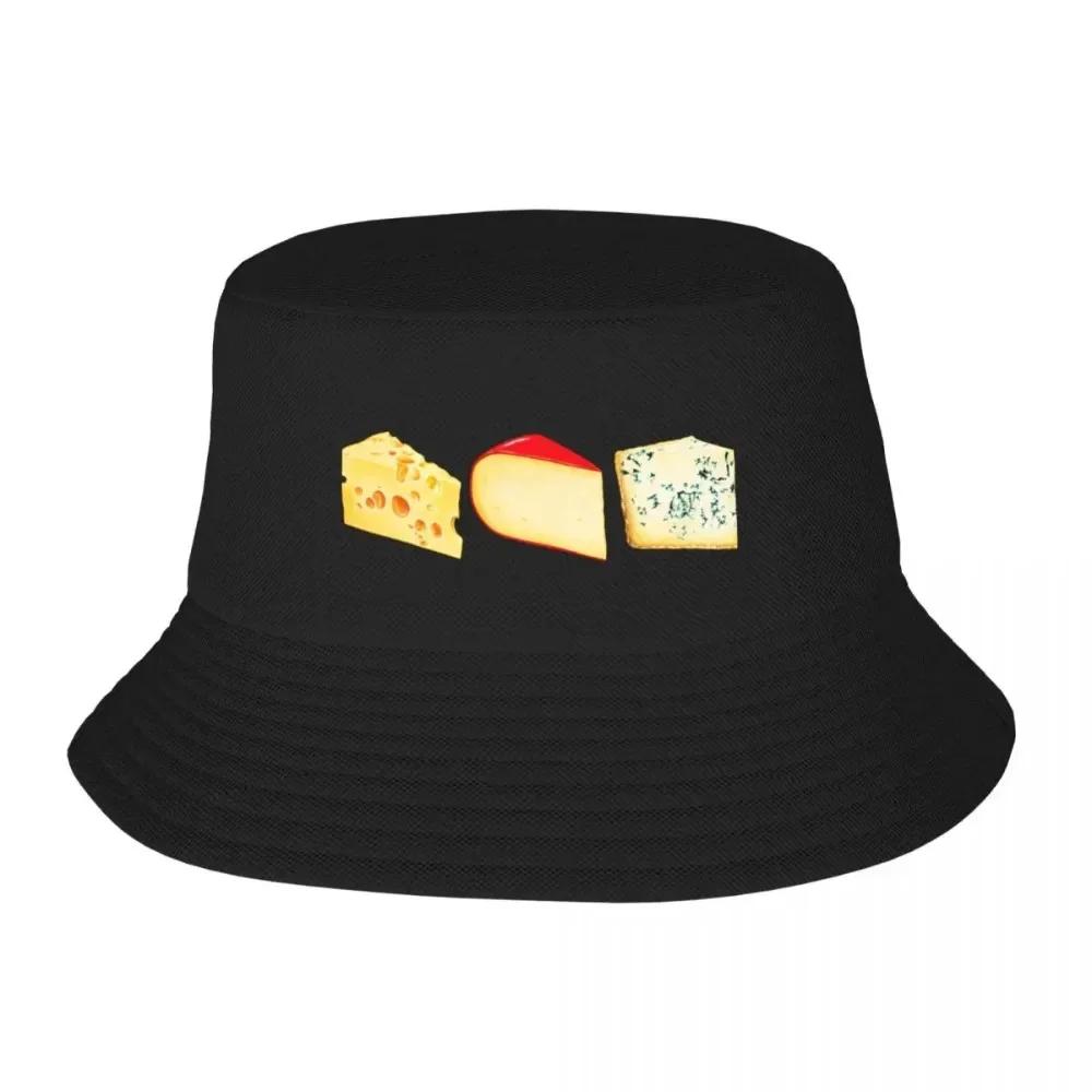 Cheese Pattern Blue Bucket Hat Rave Golf Unisex Hat Womens