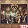 2D Luxus Maskenball Kulisse Ballsaal & Maske Fotokabine Hintergrund