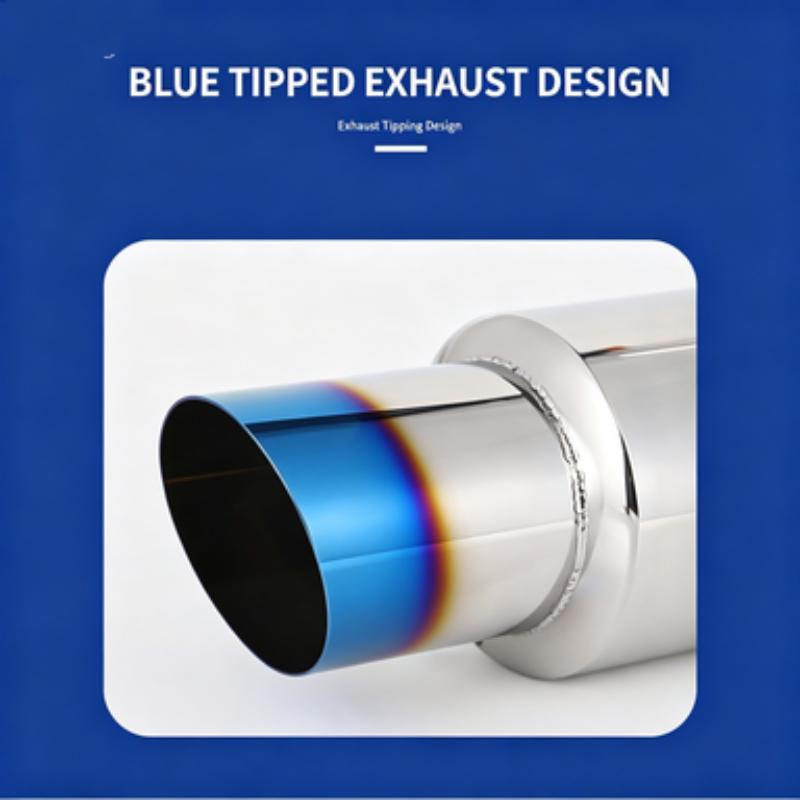 Universal Stainless Steel Exhaust Pipe Muffler 4-inch Inlet