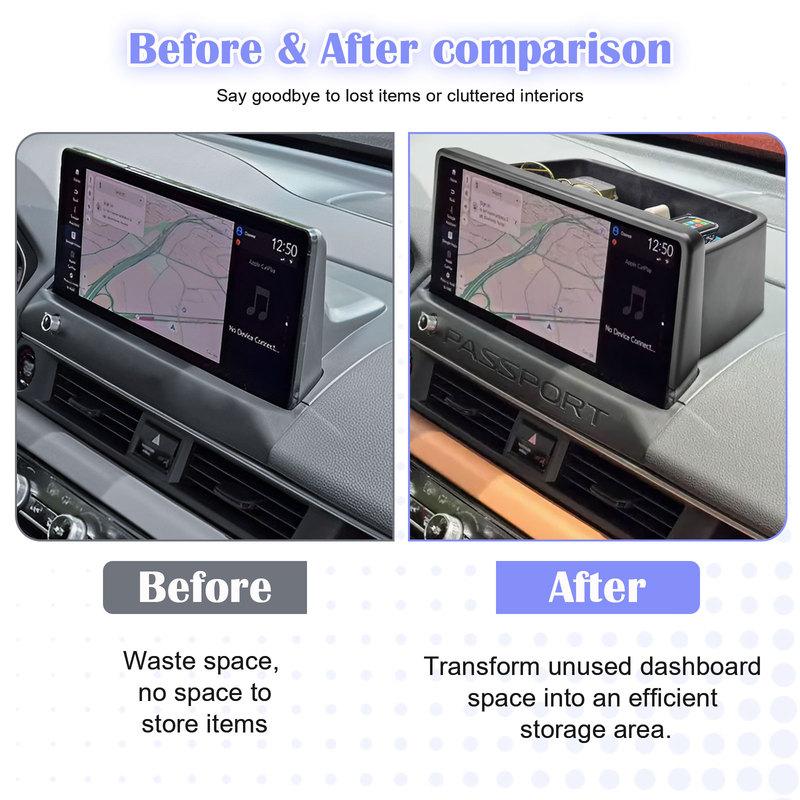 Center Console Dashboard Tray Storage Box for 2026 Honda Passport Behind Screen 12.3 Inch Dash Board Car Organizer Accessories