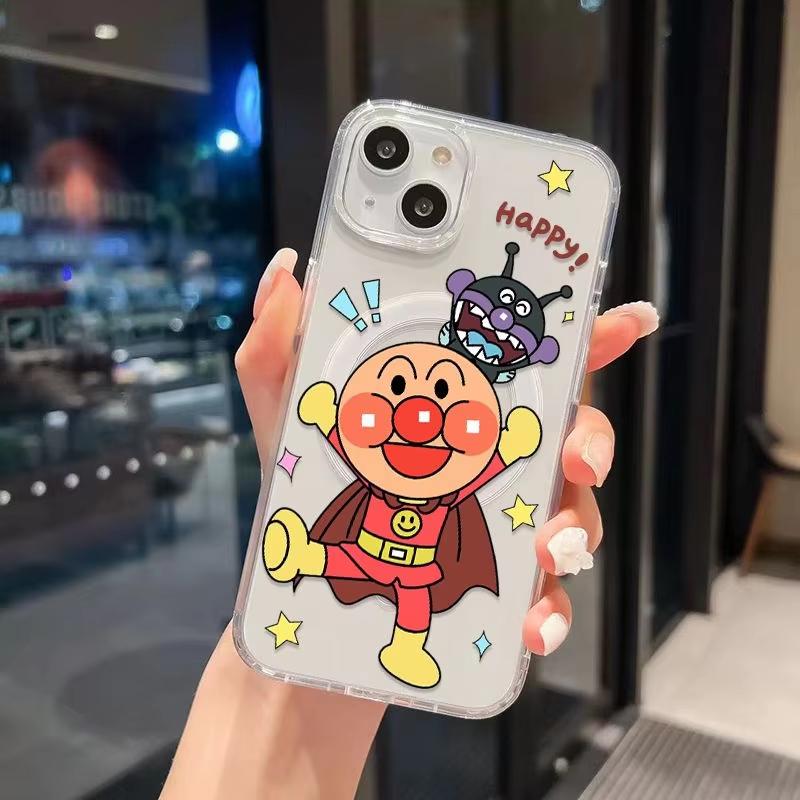 Anime Anpanma Magsafe Magnetic Phone Case For iPhone 17 Air 16 15 14 13 12 11 Pro Max Plus Mini SE 2020 2022 Soft Transparent