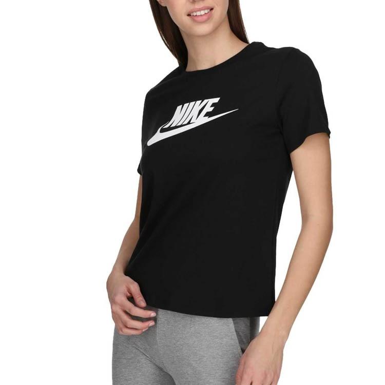 (WMNS) Nike Air Logo Printing Loose Knit Sports Short Sleeve Black T-Shirt Women's DB3841-010