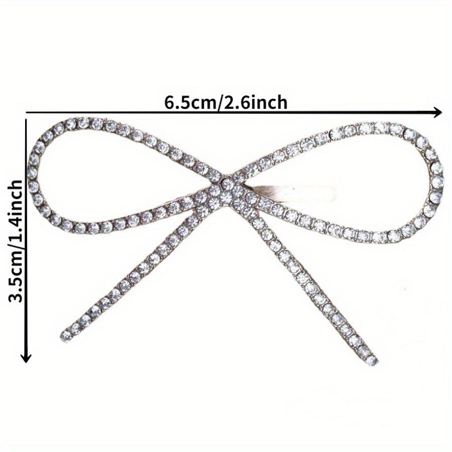 

2PC Bow Rhinestone Leather Buckle Rhinestone Buckle Bow Tie Shoe Accessories Leather Purse Leather Satchel Handmade DIY Accessories rosegold-2pcs