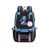 (A4) Stitch Pattern Large Capacity Backpack With Charging Port, Cartoon Theme School Bag