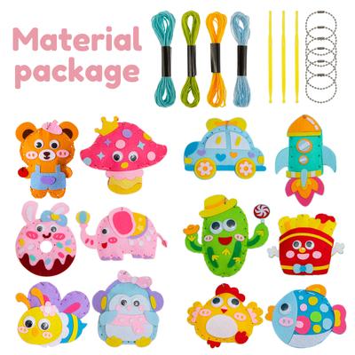 Sewing Kit for Kids Cute Cartoon Animal Sewing Craft Kit Fun Educational DIY Doll Sewing Toys for Beginners Hand Sewing Fun Kit