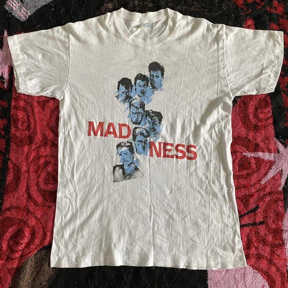 Винтажный Стиль Madness Band Белая Рубашка Унисекс Концерт S-5XL MQ629 Унисекс Футболка S