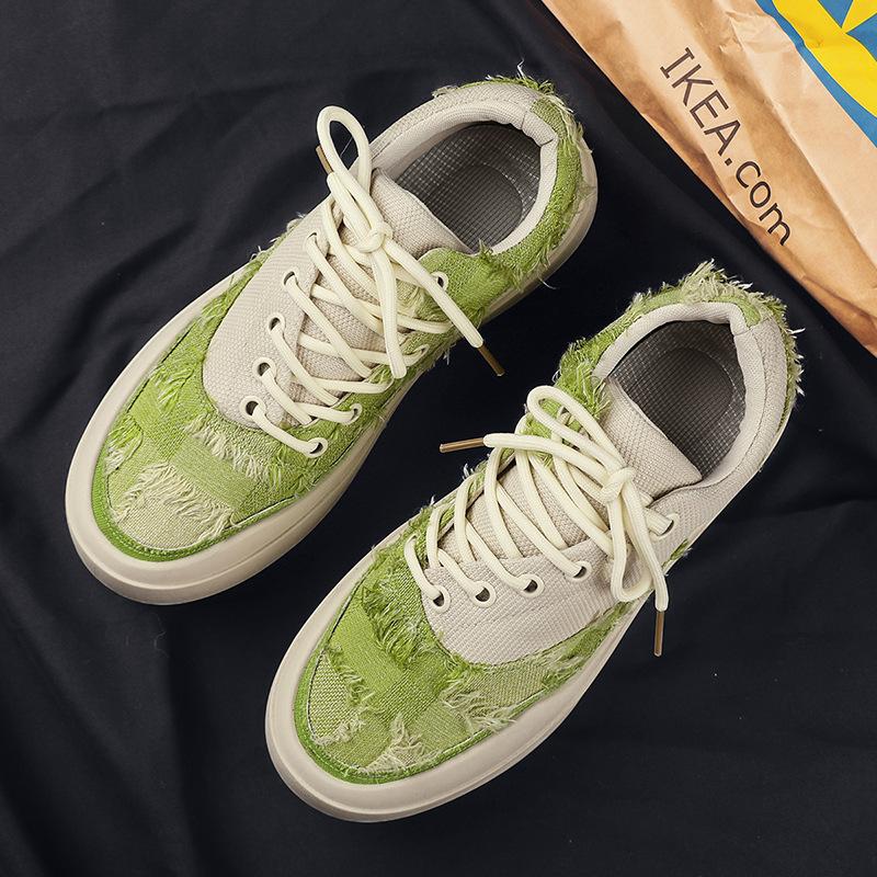 Canvas Men'S Shoes Fashion Casual Platform Heightening Sports Board Shoes Breathable Comfortable Trendy Shoes