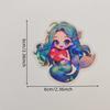 30-Pack Mermaid Decals, Cartoon Vinyl with Glitter & Holographic Effects, Self-Adhesive, Reusable, for Scrapbooking, DIY Crafts, Journaling