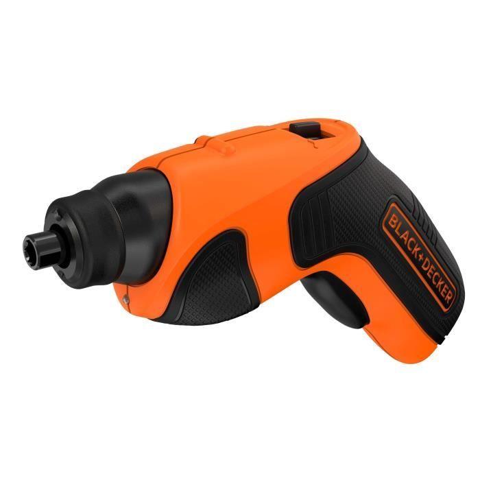 Tournevis électrique - BLACK+DECKER - CS3651LC-QW - 3,6V - LED - avec 2 embouts de vissage