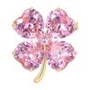 Four-leaf Clover Brooch with A Light Luxury Design, Crystal Corsage, and Elegant Anti-glare Brooch