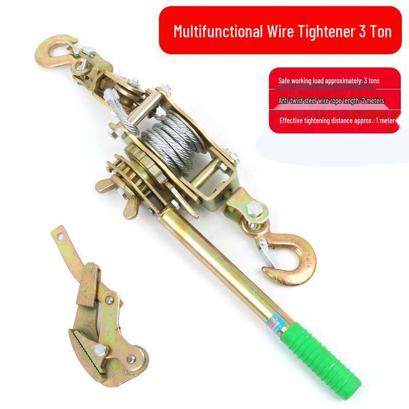 Doppelhaken Manuelle Ratsche Seilspanner 1-4T