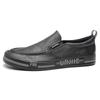Flat Round Toe Leather Loafers Shoes for Men Retro Pu Classic Original 2025 Trend Man Casual Shoe Legitimate Low Price Cowhide