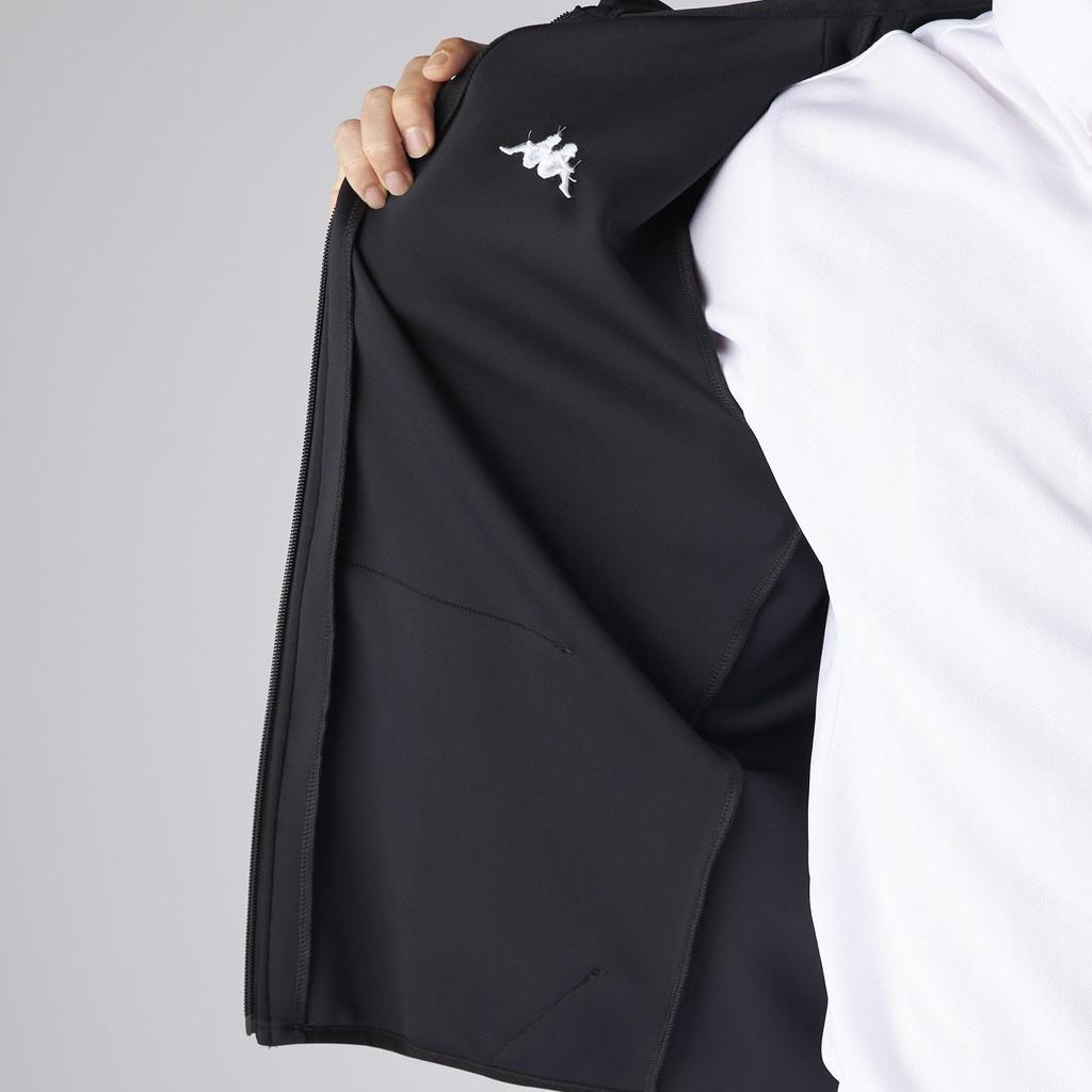 634402 Sweat Full Black [Kappa] Men's Parka, Lightweight, Stretch, Zip,