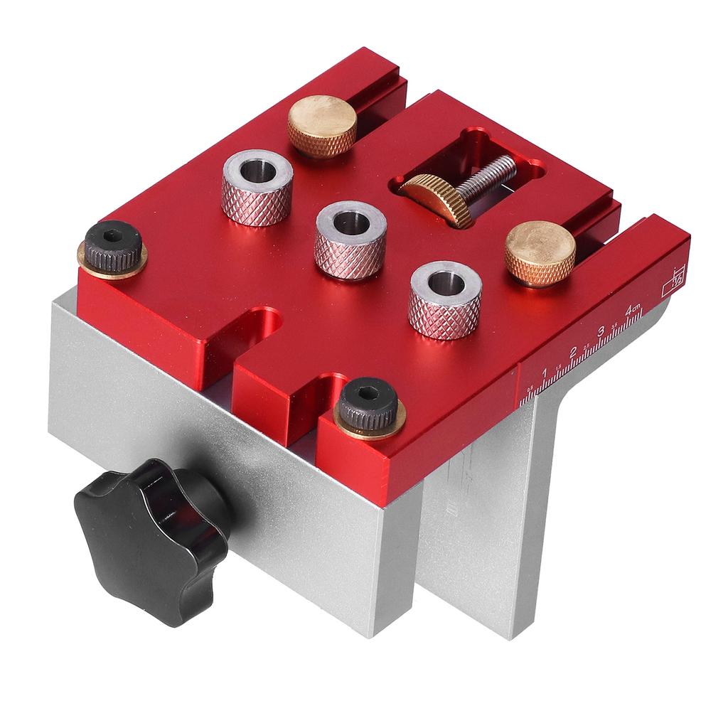 3 in 1 Drill Guide Woodworking Hole Punch Positioner Locator Jig System Kit Aluminium Alloy Woodworking Tool