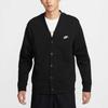 Nike Club Fairway Cardigan Fashionable Versatile Long Sleeve Jacket Men Jacket Black FZ9114-010