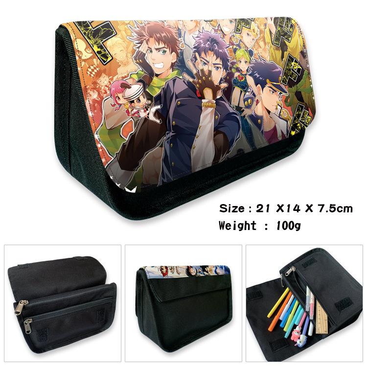 Jojo's Bizarre Adventure Etui Anime Jotaro Giorno Grote Capaciteit Student Schrijfgerei Tas Cartoon Pennen Opbergzakje Cadeau