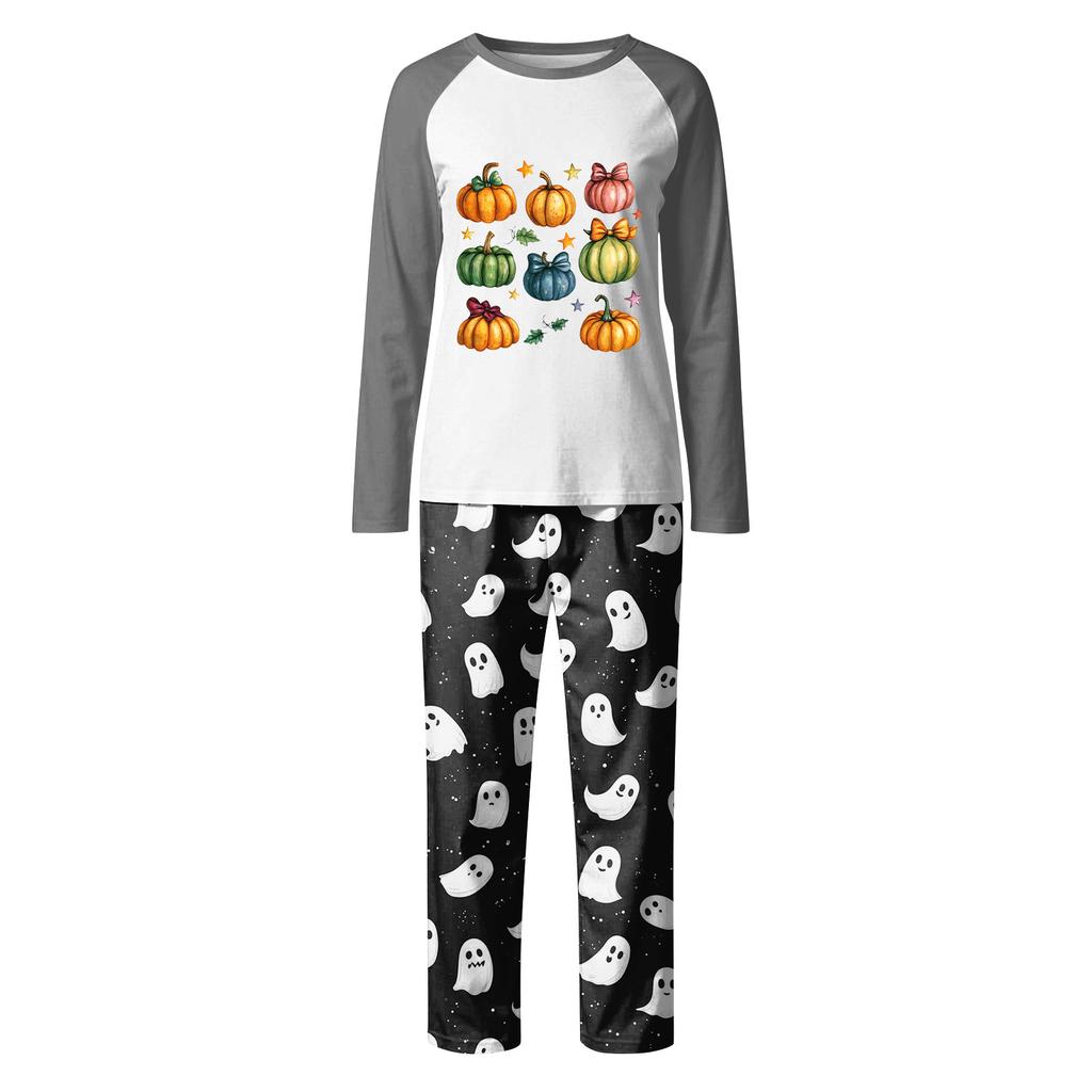 Halloween Day  Prints Family Matching Long Sleeve Tops+Pants Set Family Matching Sets