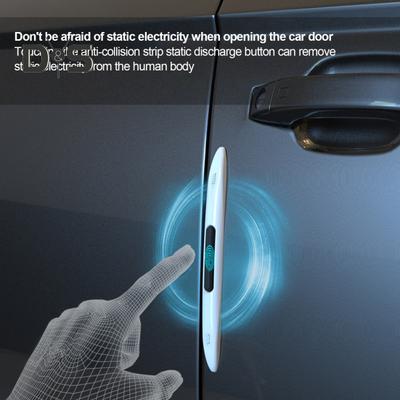 4 pezzi striscia di silicone anticollisione per auto antistatica flessibile resistente al calore autoadesiva universale per auto SUV camion porta specchietto retrovisore laterale