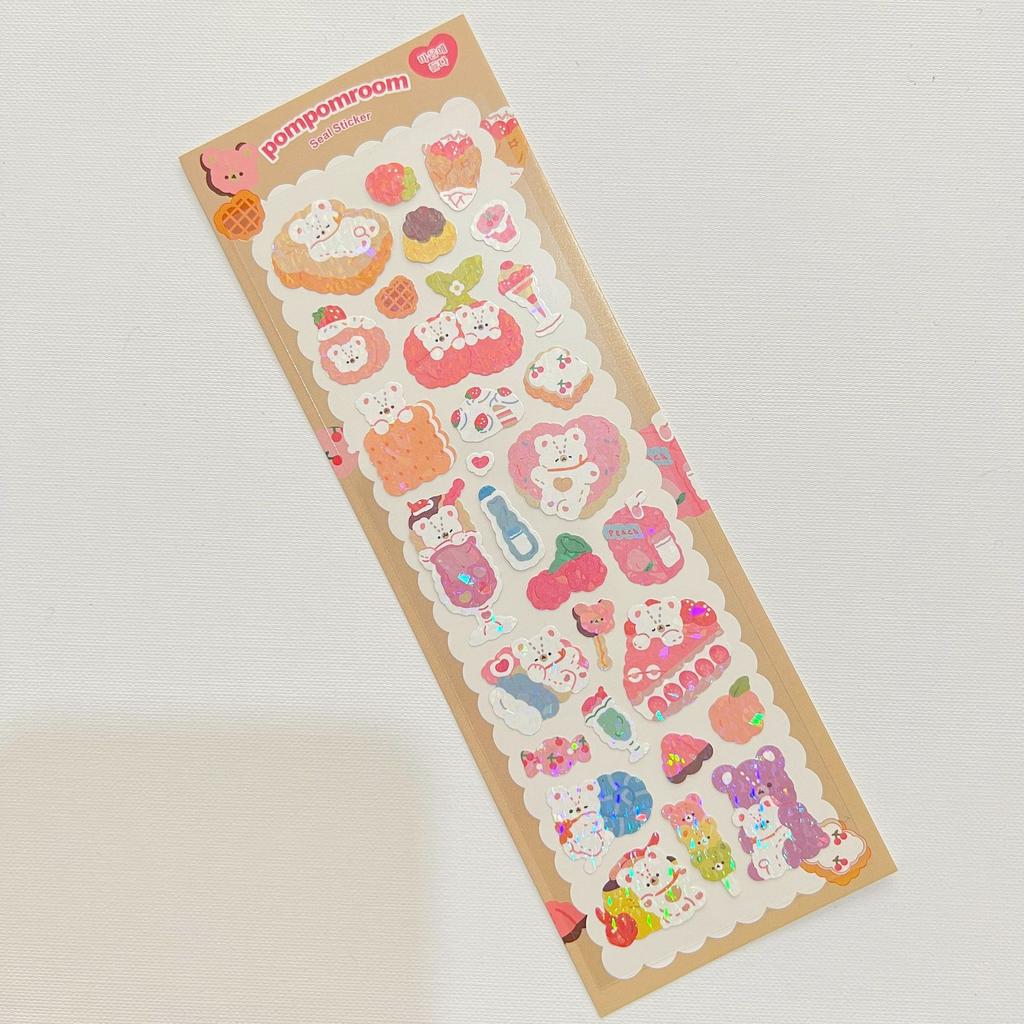 Korea Populární stejná kreslená laserová dekorativní nálepka DIY gooka materiál PET spodní bezešvé nálepka