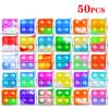 Toys Toys 10/30/50Pcs Pop Keychains Fidget Bulk Push Stress Relief Sensory Classroom Prizes Birthday Party Favors