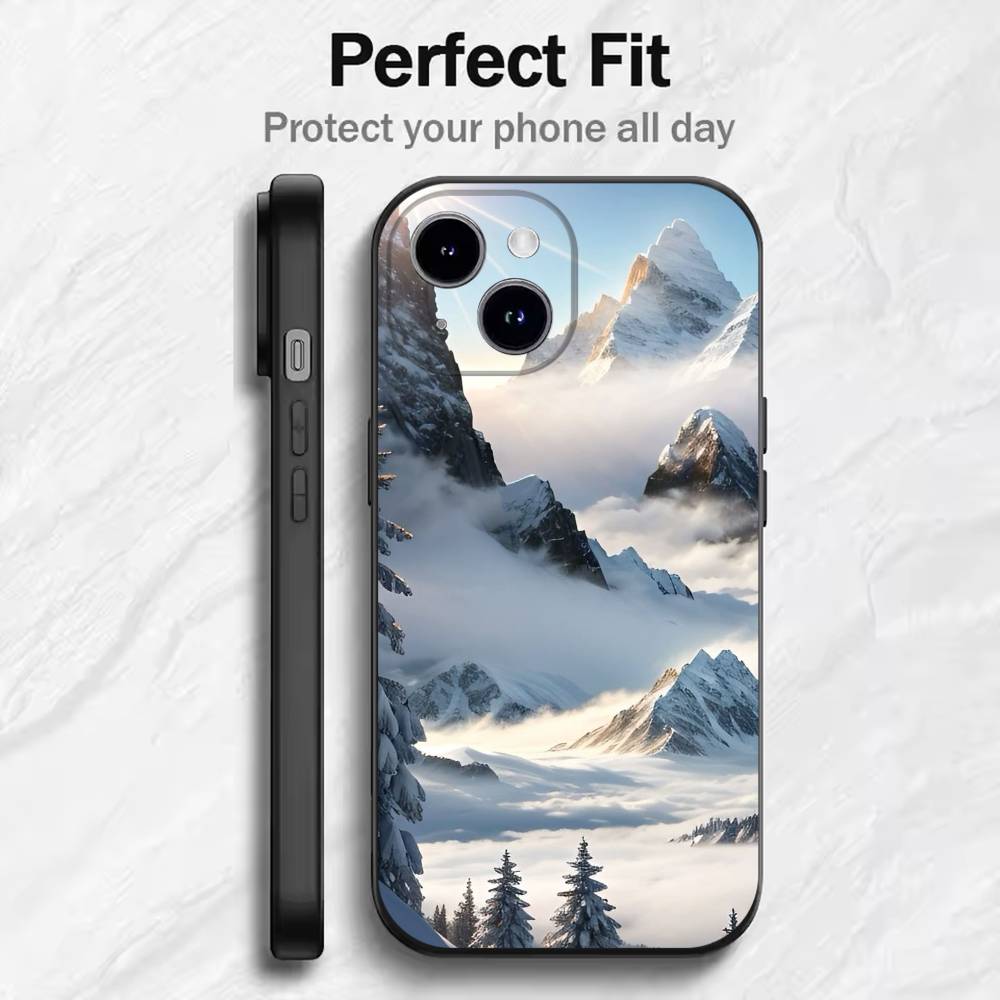 Sacred Mount Everest   Phone Case For 17 16 15 14 13 12 11 Mini XS XR X 6S 6 Pro Max Plus Black Soft Cover