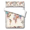 Antique Map Bedspread Cover Kit King Size Queen Dimension Full Size Full Twin Size Single Size Size Bed Linen Kit