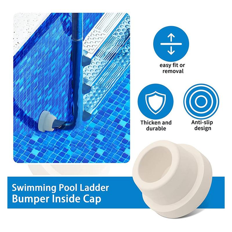Classy-4 Pack Pool Ladder Rubber Stopper Bumpers,For 1.90Inch Ladder Tubing For Protect Swimming Pool Liner,Ladder Foot Cover