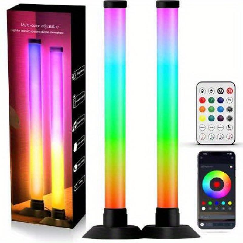 RGB LED Ambient Light, Dual Stick Music Sync Lamp with App & Remote Control, USB Powered Decor for Bedroom, Gaming Desk, Live Streaming