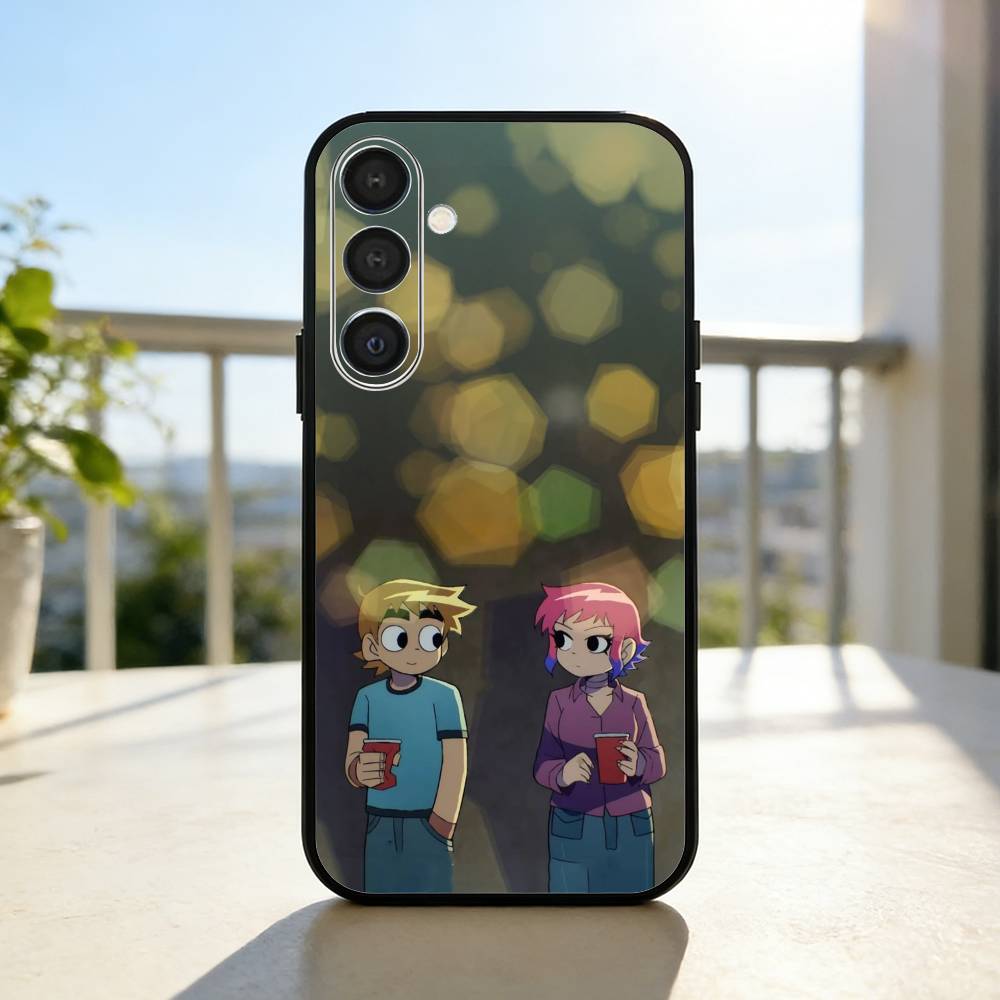 S-Scott Pilgrim Anime Phone Case For Samsung A73,A21s,A22,A31,A32,A52,A53,A71,A80,Soft Black Shell