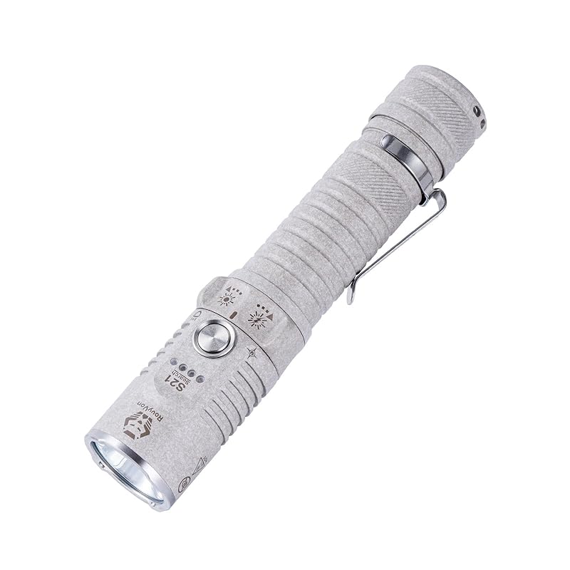 

RovyVon S21 high lumen rechargeable bright flashlight 3000 lumens 400M long throw searchlight Comes with an easy-to-use mechanical latery switch
