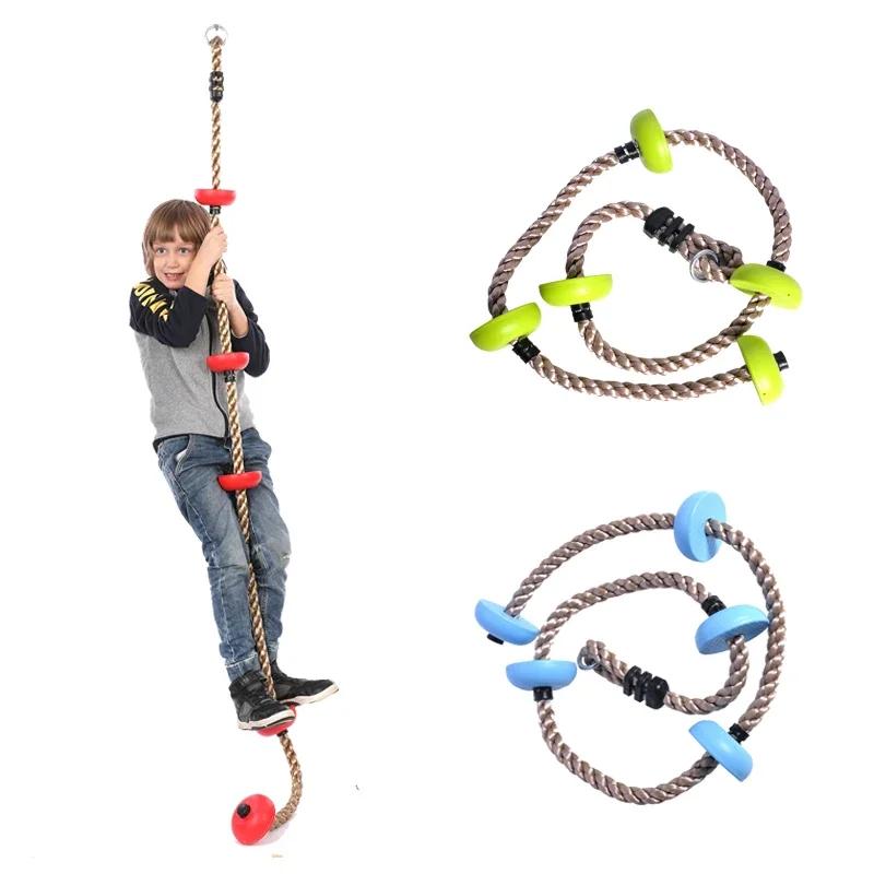 Kids Active Play Toys Climbing Rope with Swing Disc Plastic Outdoor/Indoor Playground Equipment & Fun Fitness Props for Kids