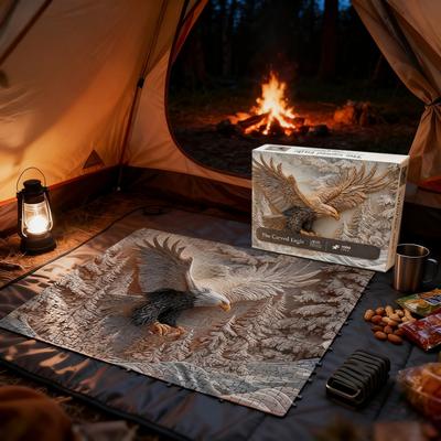 1000 Szt./Zestaw Rzeźbiona Orzeł Puzzle Układanka Orzeł Bielik Gra Wyzwanie Edukacyjna Orzeł Dzika Przyroda Sztuka Trudna Puzzle Zabawka Aktywność Rodzinna Dekoracja