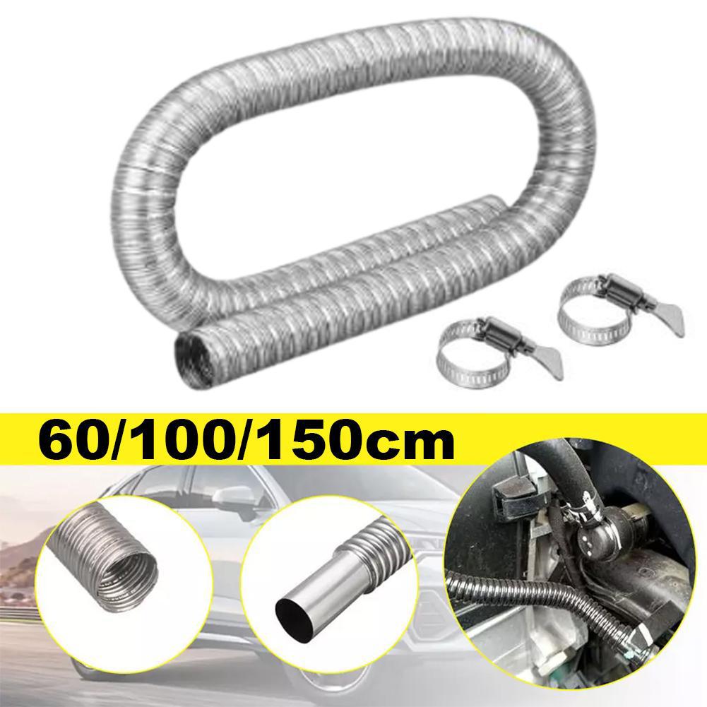 Double-layer Stainless Steel Exhaust Pipe 60/100/150 Ir Diesel Parking Heater Stainless Steel Exhaust Pipe Tube Gas Vent Hose