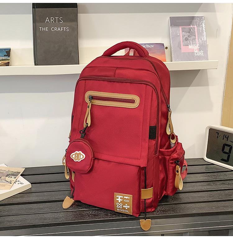 School Bag High-quality Couple Casual Backpack Large Capacity Multi-compartment Middle and High School Students Air Cushion Spine Backpack
