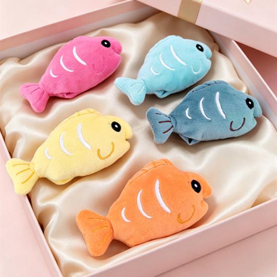 Juguete de pez de peluche para gatos con hierba gatera, juguete suave para morder gatos, juguete de pez relleno crujiente para gatos, gatitos de interior, dentición, instinto de caza