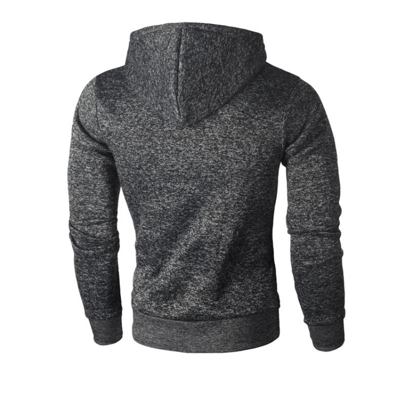New Spring and Autumn Men's Fleece Hooded Sweatshirt Youth Trendy Pullover Men's Slim Sweatshirt
