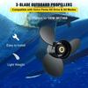 Outboard Propeller, Replace for OEM 3817468, 3-Blade 14.5\" x 19\" Pitch Aluminium Boat Propeller, Compatible with Volvo Penta SX Drive All Models,