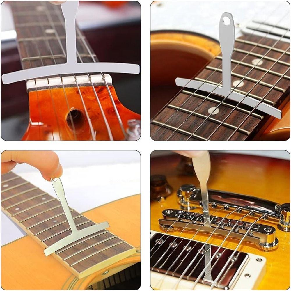 9Pcs Professional Guitar T-ruler Arc Measurement Luthier Tools  Music Tool Kit