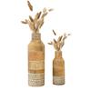 Набор деревянных ваз для цветов (2 шт), Boho Engraved Design Wooden Flower Vase Set of 2,  Behoma