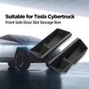 for Tesla Cybertruck 2025 2025 Car Door Side Storage Box 2PCS TPE Front Storage Tray Organizer Tidying Black