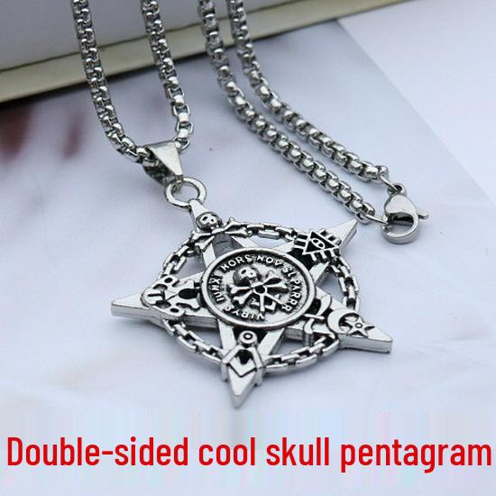 Titanium Steel Thor's Hammer Pendant Necklace - Viking Odin Design for Trendy Men and Women